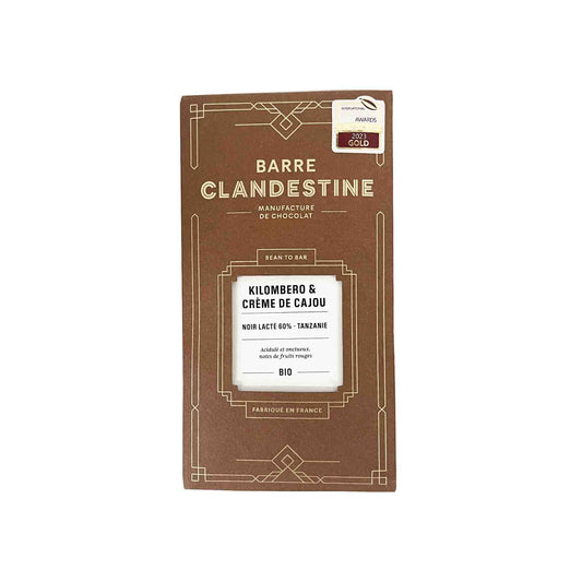 CLANDESTINE VEGAN CHOCOLATE CASHEW NUT CREAM  60% 60G