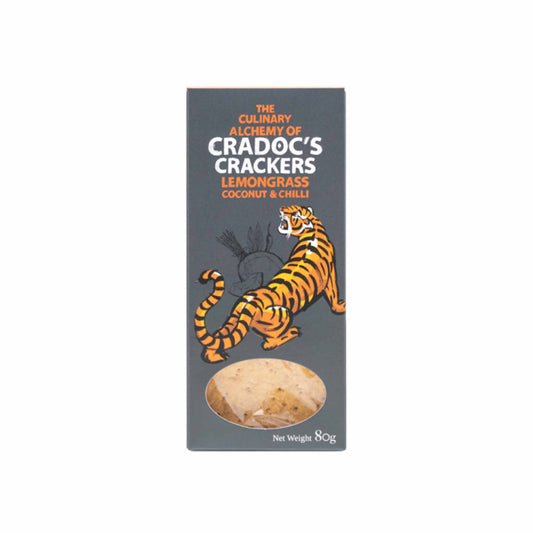 CRADOCS LEMONGRASS COCONUT CHILLI CRACKERS 80g