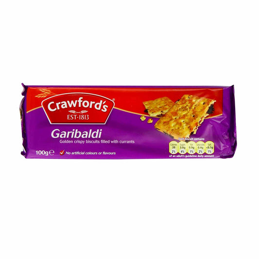 CRAWFORDS GARIBALDI BISCUITS FILLED WITH CURRANTS 100g