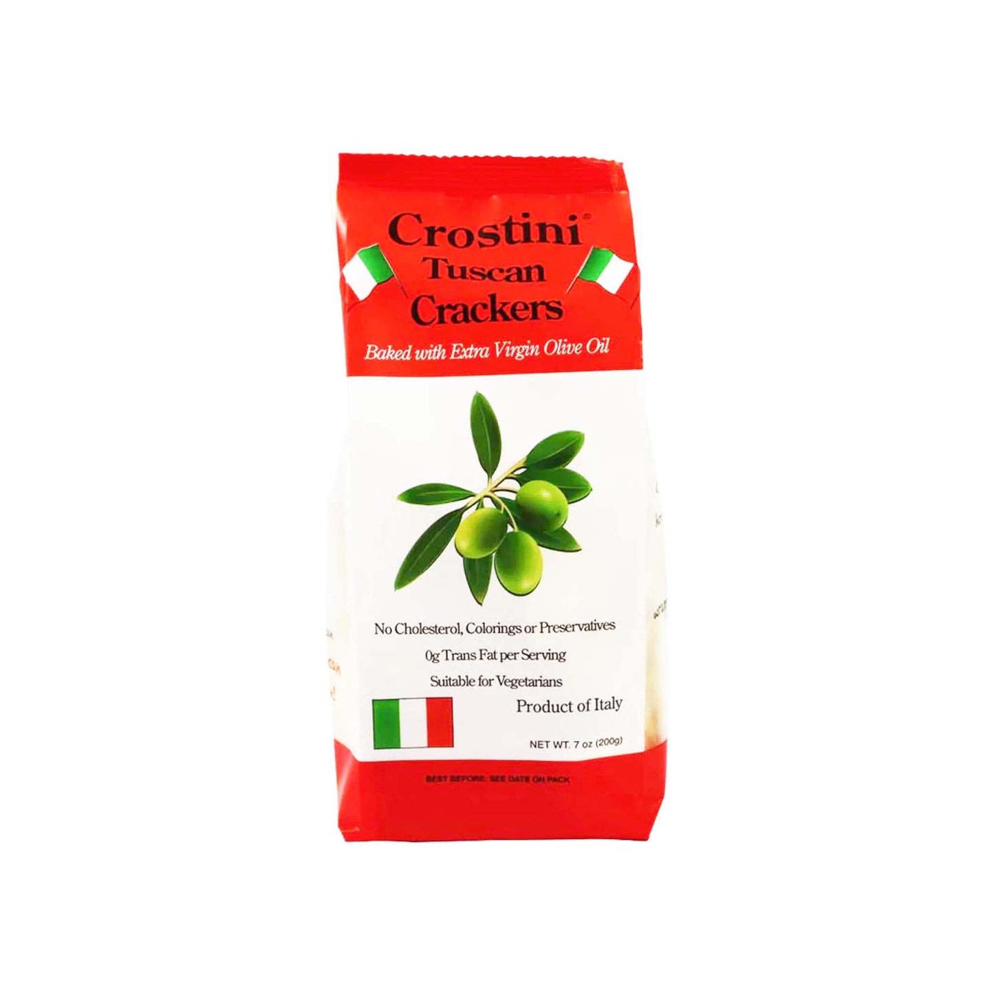 CROSTINI TUSCAN EXTRA VIRGIN OLIVE OIL CRACKERS 200g