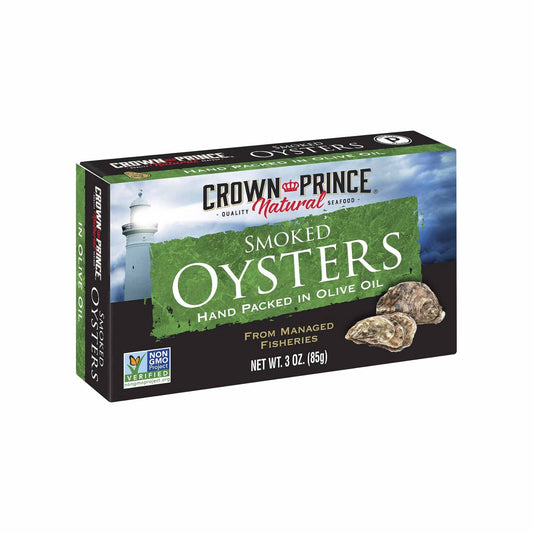 Crown Prince Natural Smoked Oysters in Olive Oil