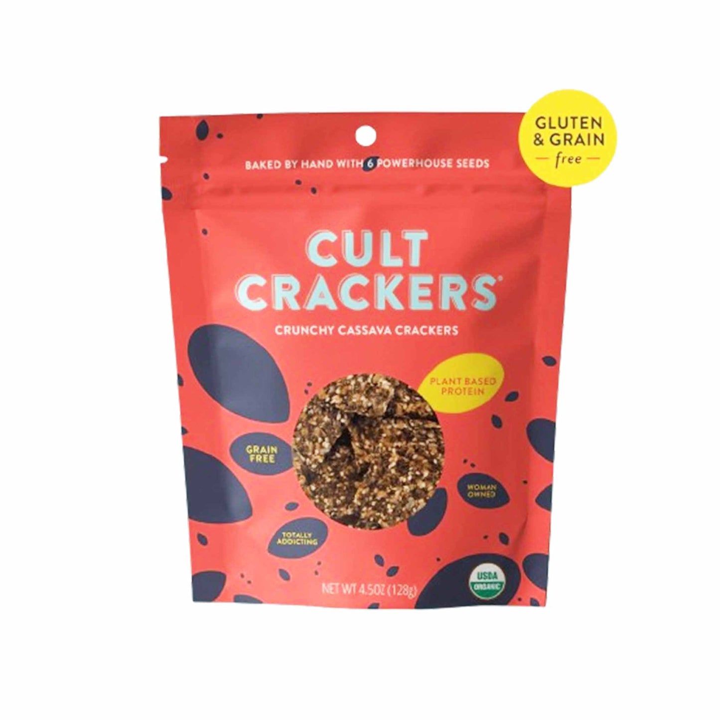 CULT GLUTEN FREE CRUNCHY CASSAVA CRACKERS 128g