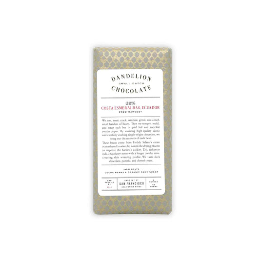 DANDELION COSTA ESMERALDAS, ECUADOR 85% DARK CHOCOLATE 2oz