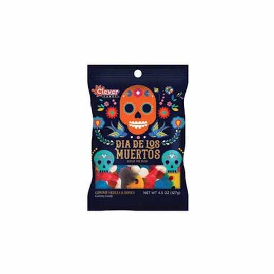 DAY OF THE DEAD SKULL & BONES GUMMY CANDY 4oz