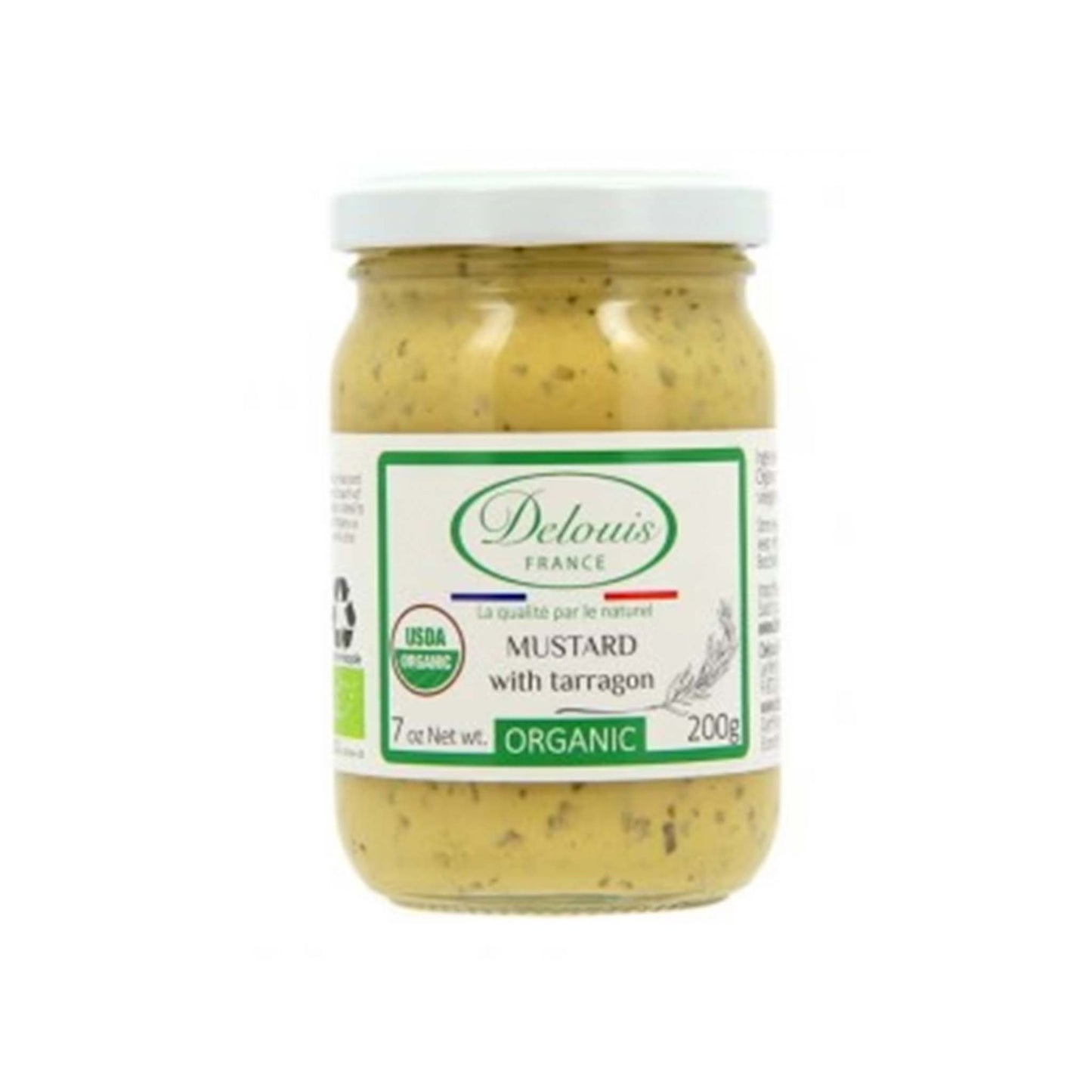 DELOUIS ORGANIC TARRAGON MUSTARD 200g