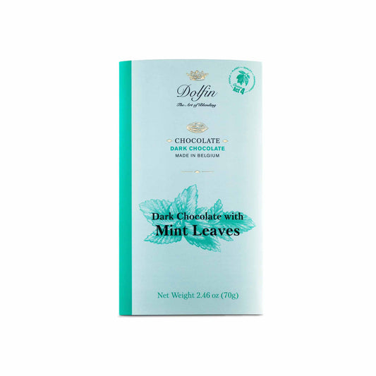 DOLFIN DARK CHOCOLATE WITH MINT LEAVES 70g