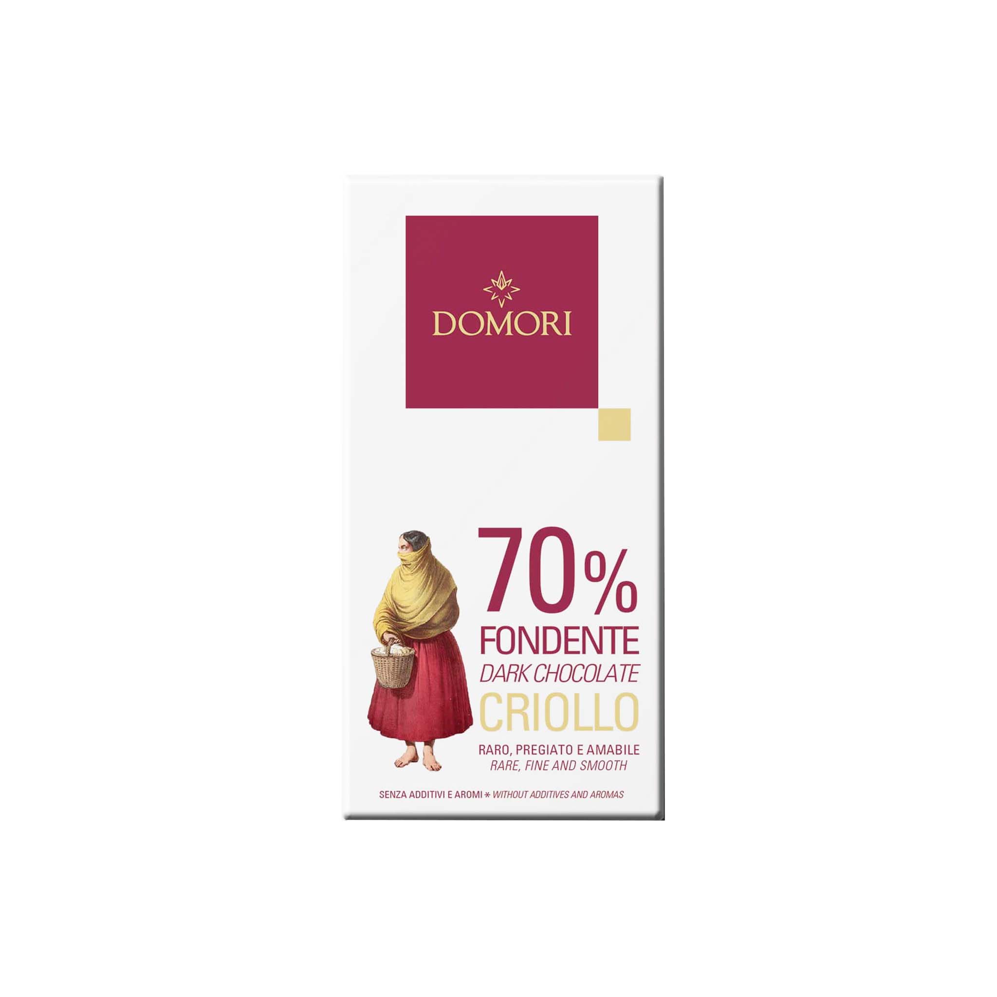 DOMORI FONDENTE  70% DARK CHOCOLATE CRIOLLO 50g