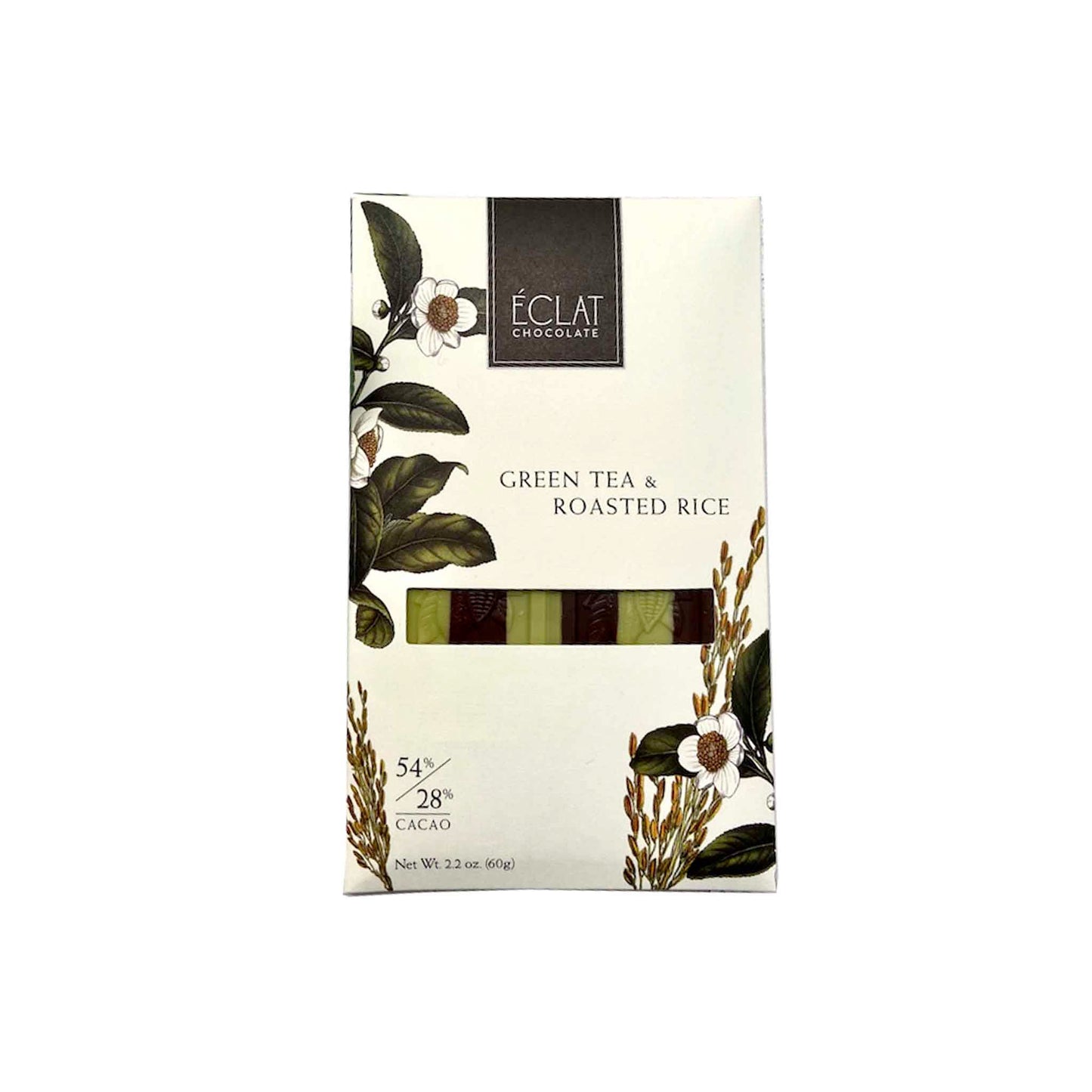 ECLAT GREEN TEA & ROASTED RICE CHOCOLATE 60g