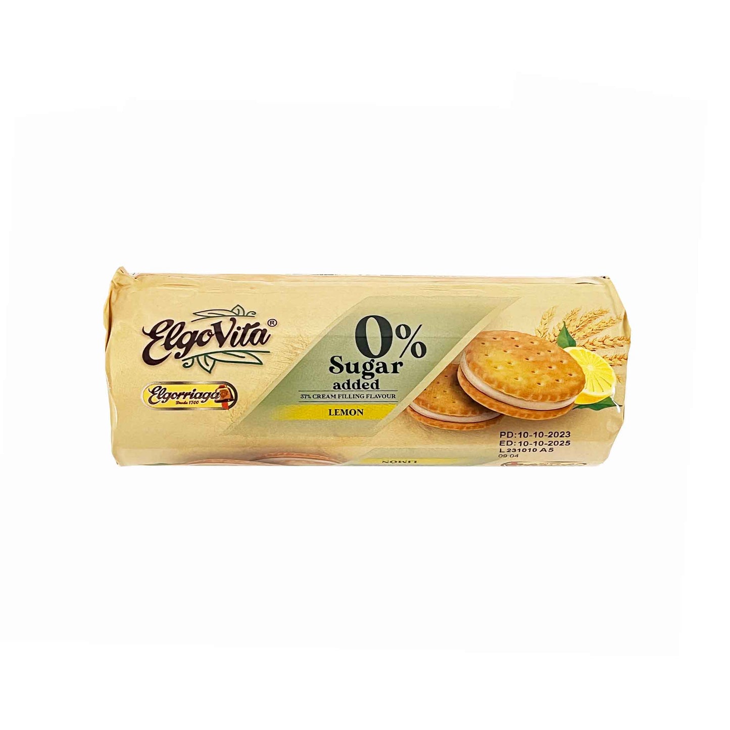 ELGORRIAGA ELGO VITA SUGAR FREE LEMON SANDWICH COOKIES 180g