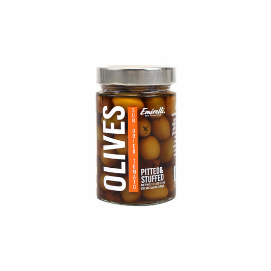 EMIRELLI SUNDRIED TOMATO STUFFED GREEN OLIVES 315g