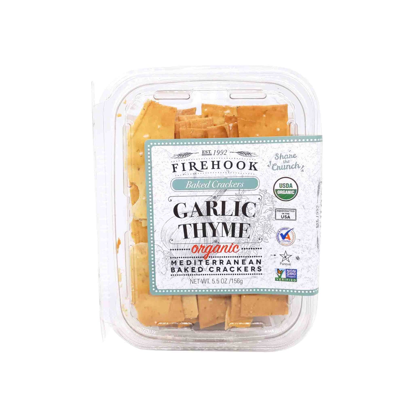 FIREHOOK GARLIC & THYME CRACKERS 5.5oz