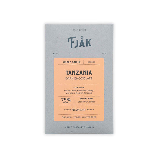 FJAK TANZANIA 75% DARK CHOCOLATE 60g