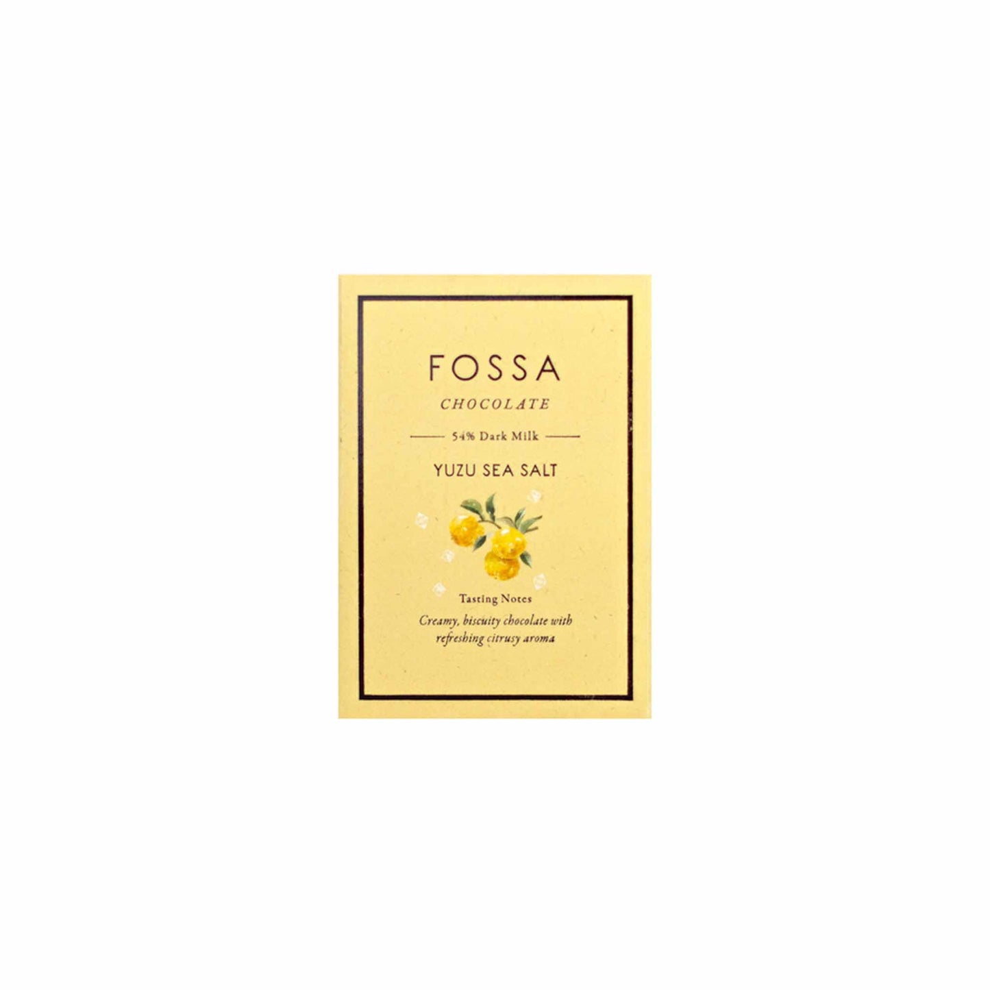 FOSSA YUZU SEA SALT DARK MILK 54% CHOCOLATE 50g