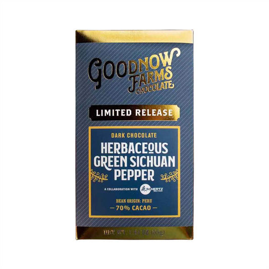 GOOD NOW FARMS GREEN SICHUAN PEPPER 70% DARK CHOCOLATE 55g