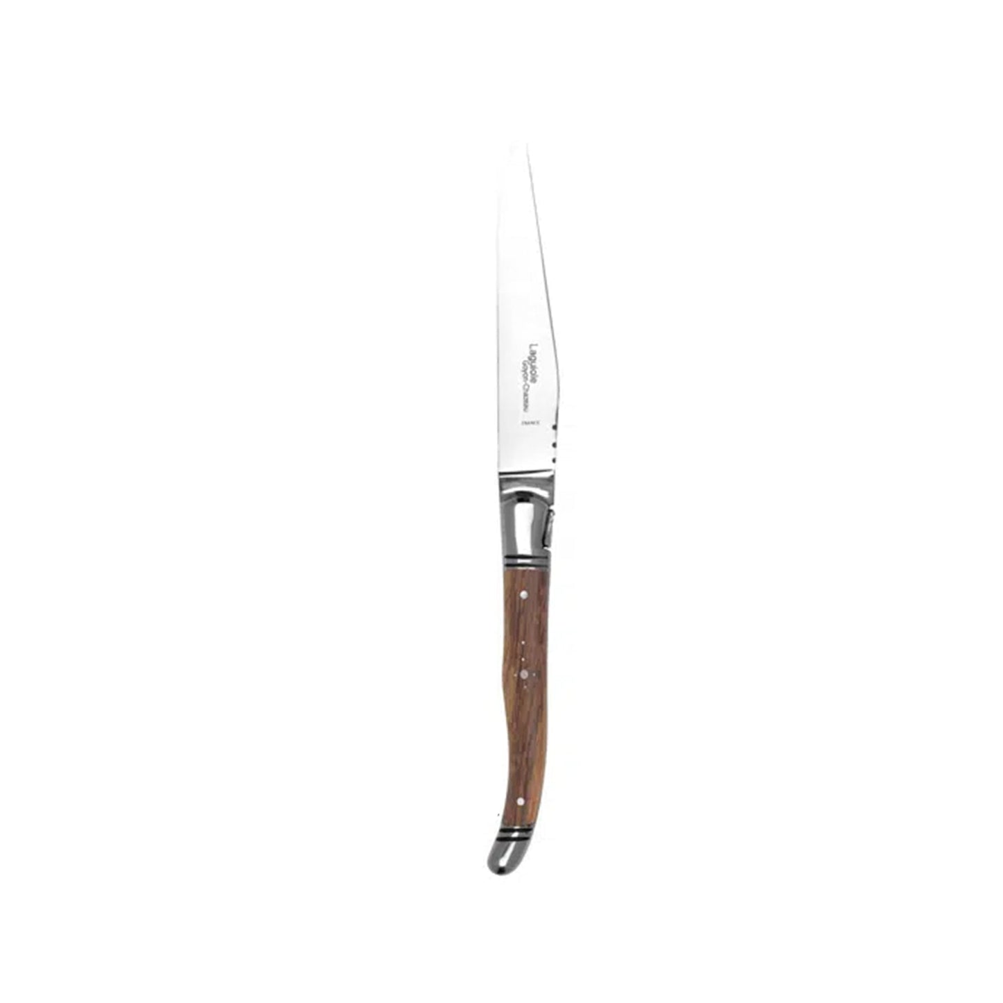 GOYON CHAZEAU 6 LAGUIOLE PRESTIGE STEAK KNIVES IN MARBLE WOOD