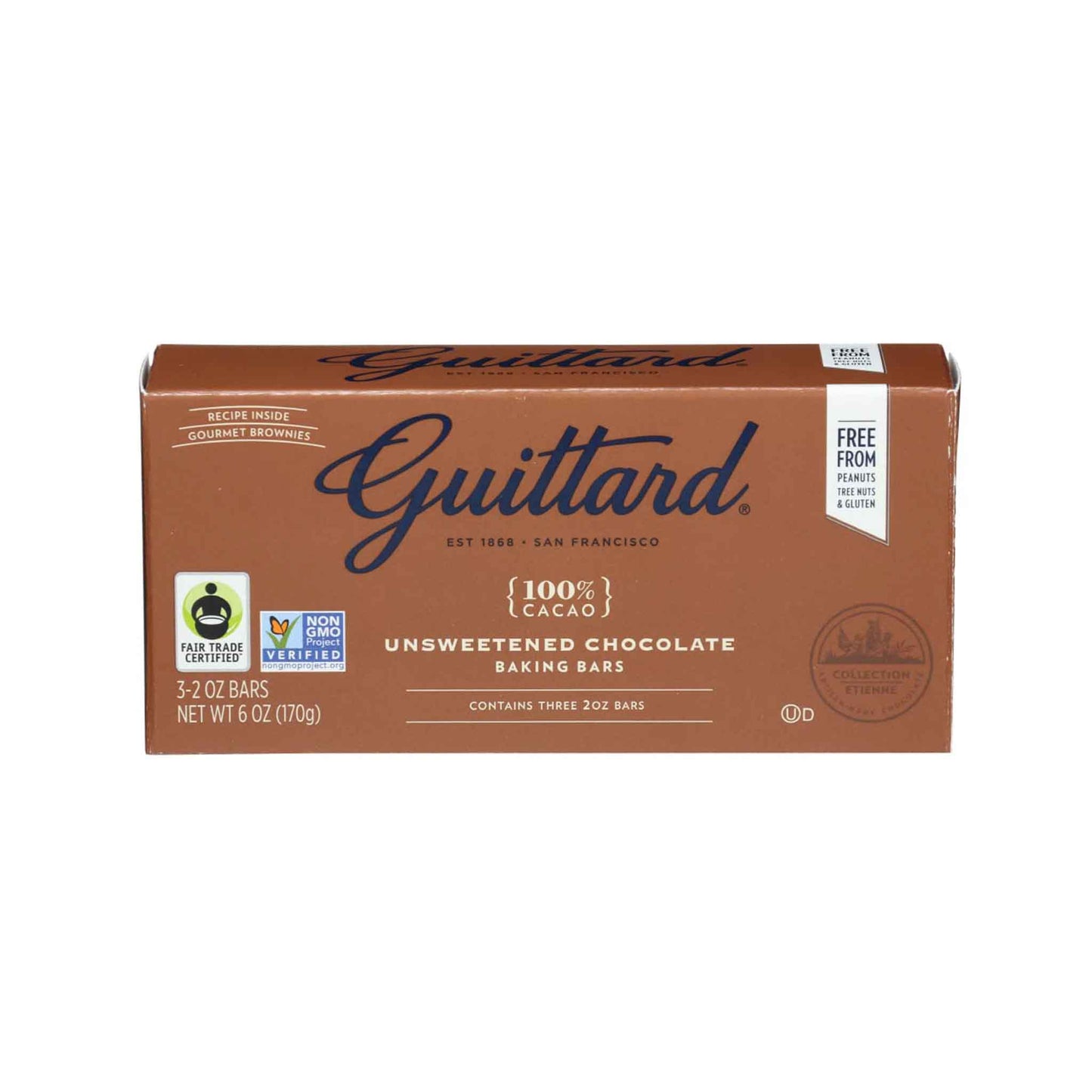 GUITTARD  100% UNSWEETENED CHOCOLATE 6oz