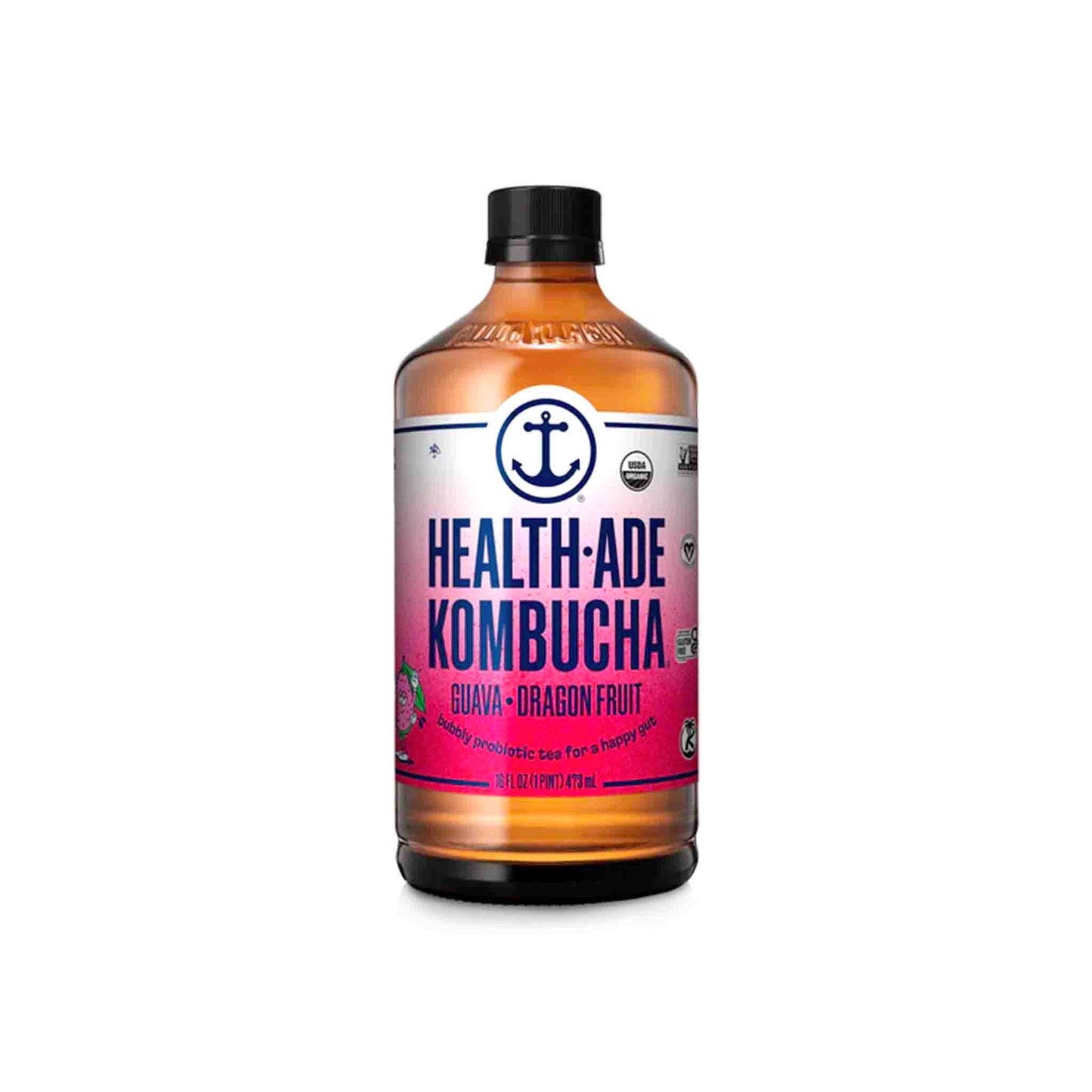 HEALTH ADE KOMBUCHA GUAVA DRAGONFRUIT 16oz