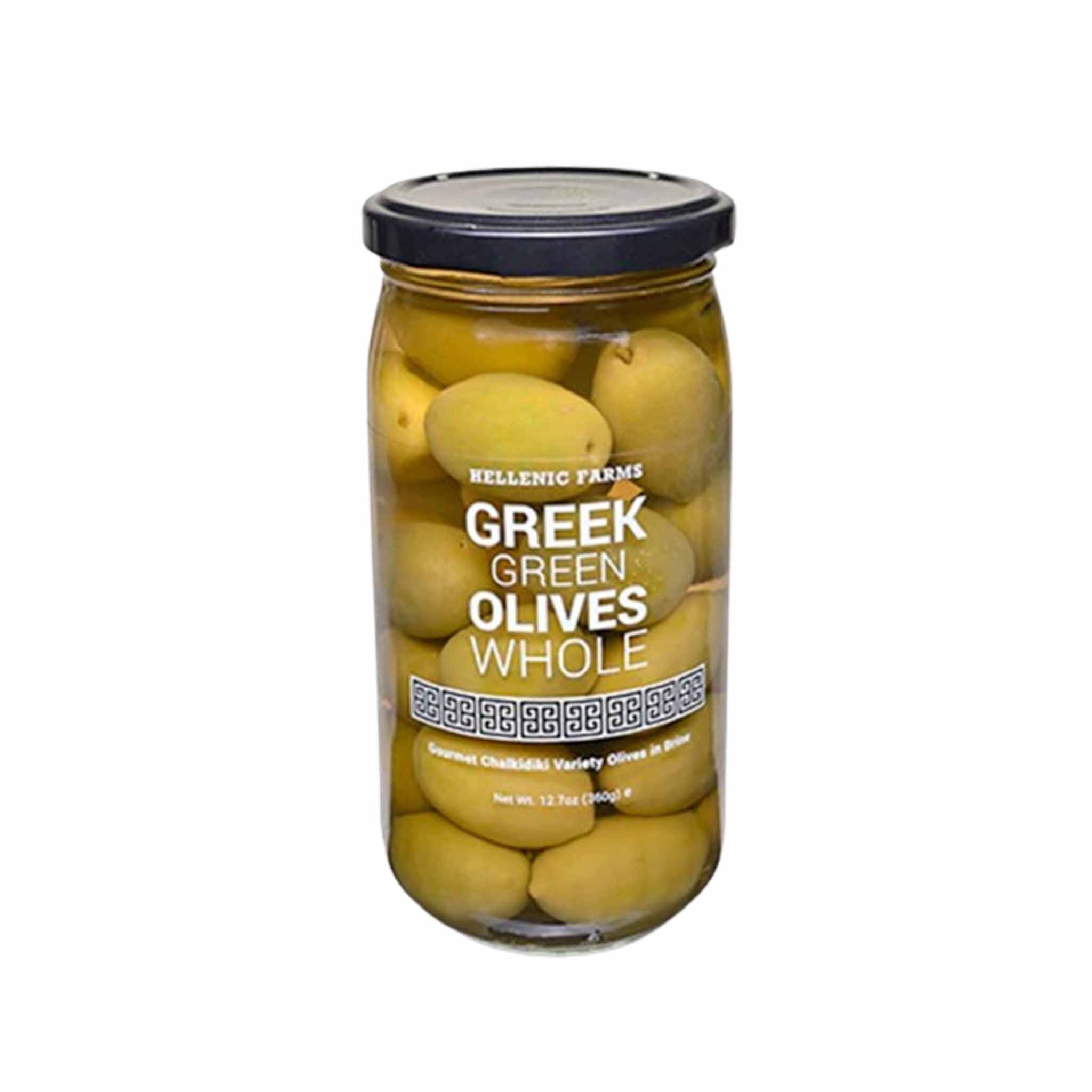 HELLENIC GREEN OLIVES WHOLE 360g