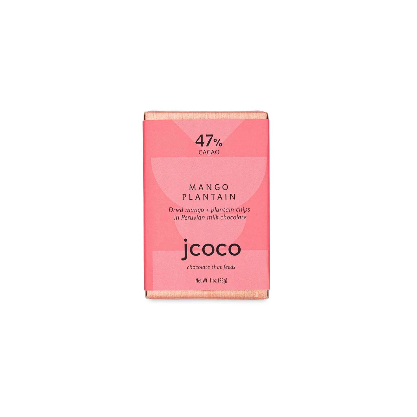 JCOCO MANGO PLANTAIN 47% MILK CHOCOLATE 28g