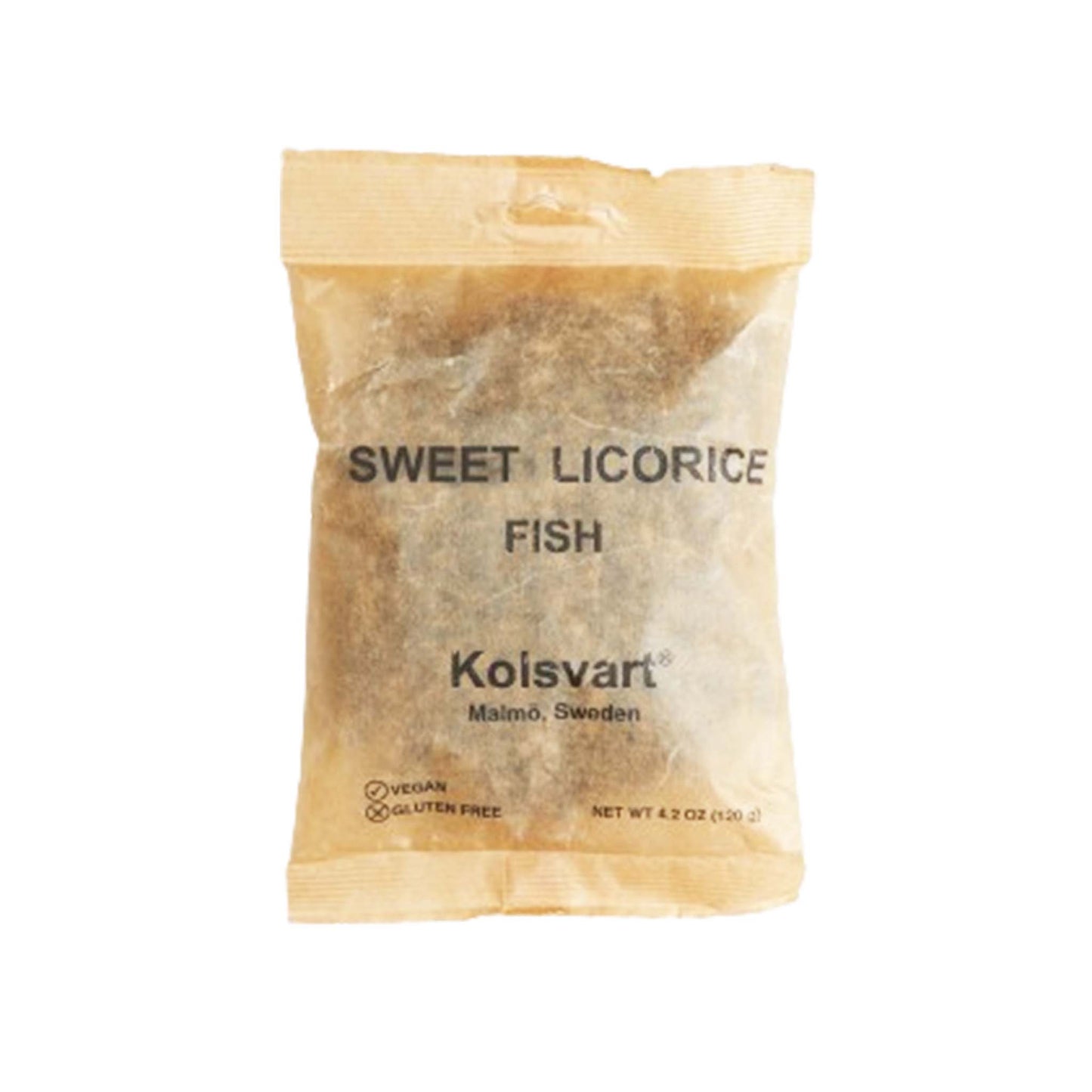 KOLSVART SWEET FISH SHAPED LICORICE CANDIES 4.2oz