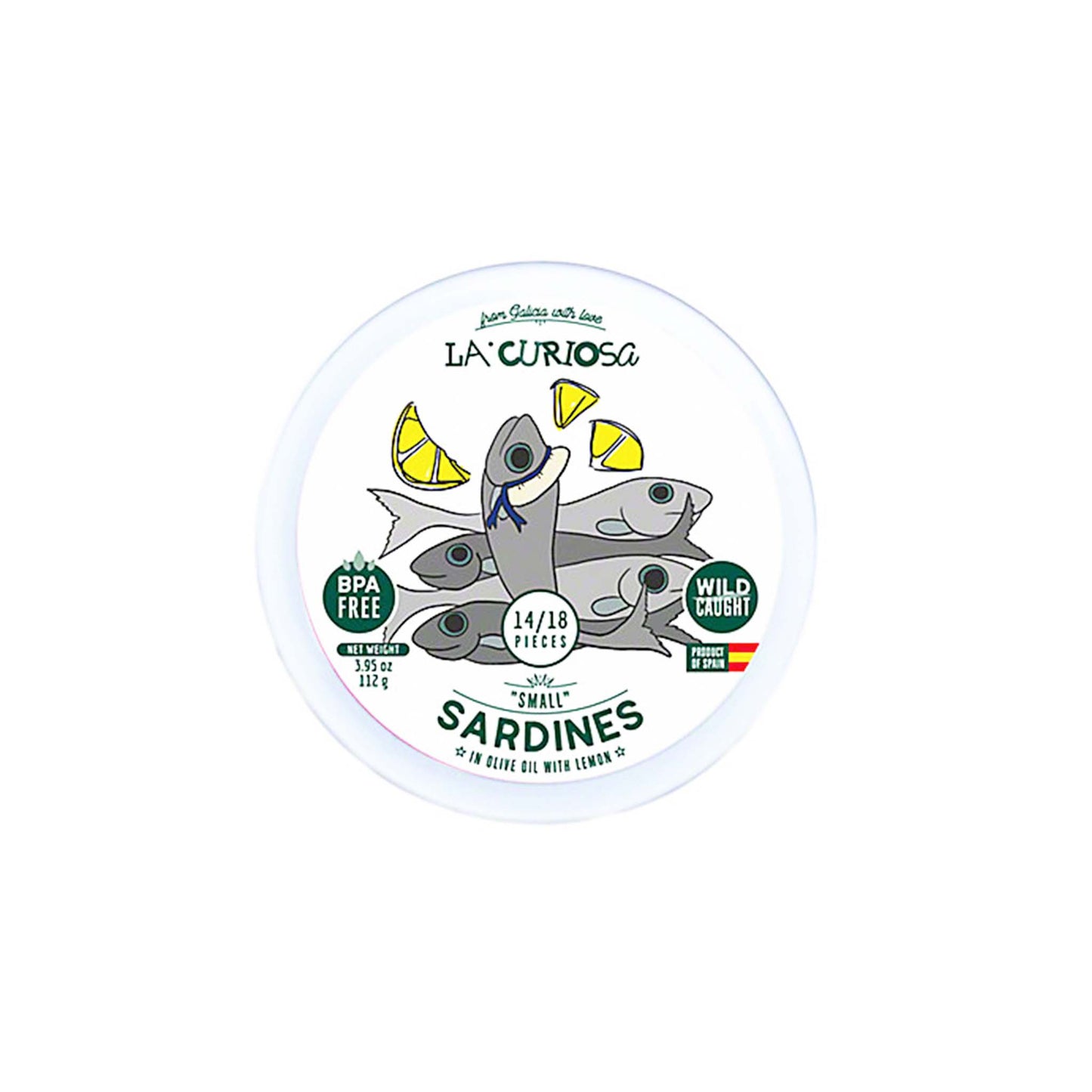 LA CURIOSA LEMON SARDINES IN OLIVE OIL WITH LEMON 112g