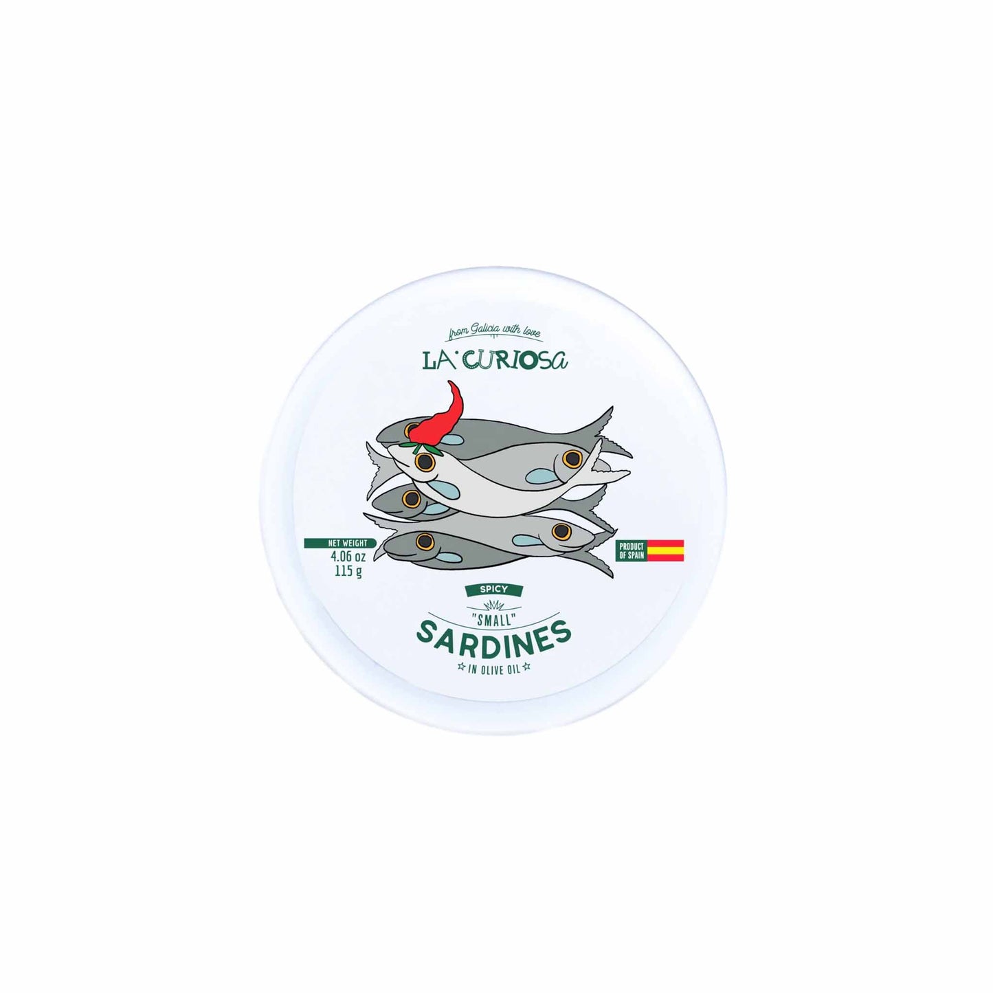 LA CURIOSA SPICY SARDINES IN OLIVE OIL 115g