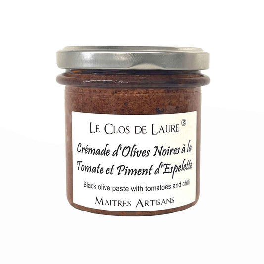 LE CLOS DE LAURE BLACK OLIVE PASTE WITH TOMATOES AND CHILI 4.58oz