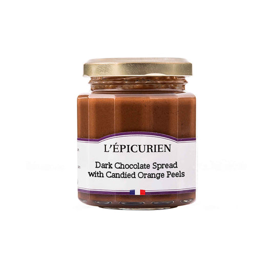 L'EPICURIEN DARK CHOCOLATE SPREAD WITH ORANGE PEELS 200g