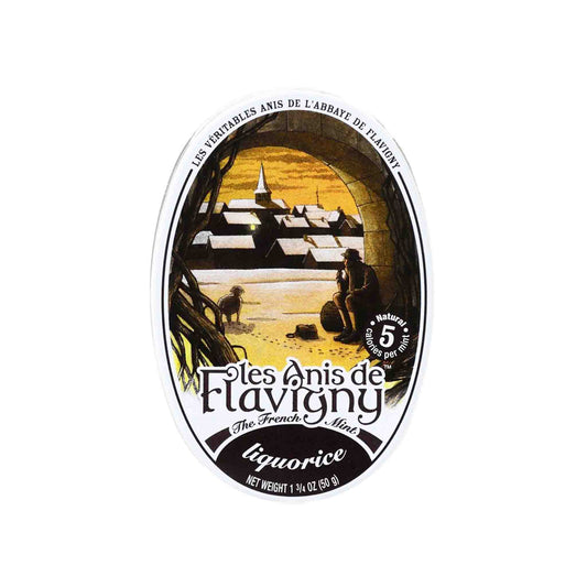 LES ANIS DE FLAVIGNY LICORICE MINTS TIN 50g