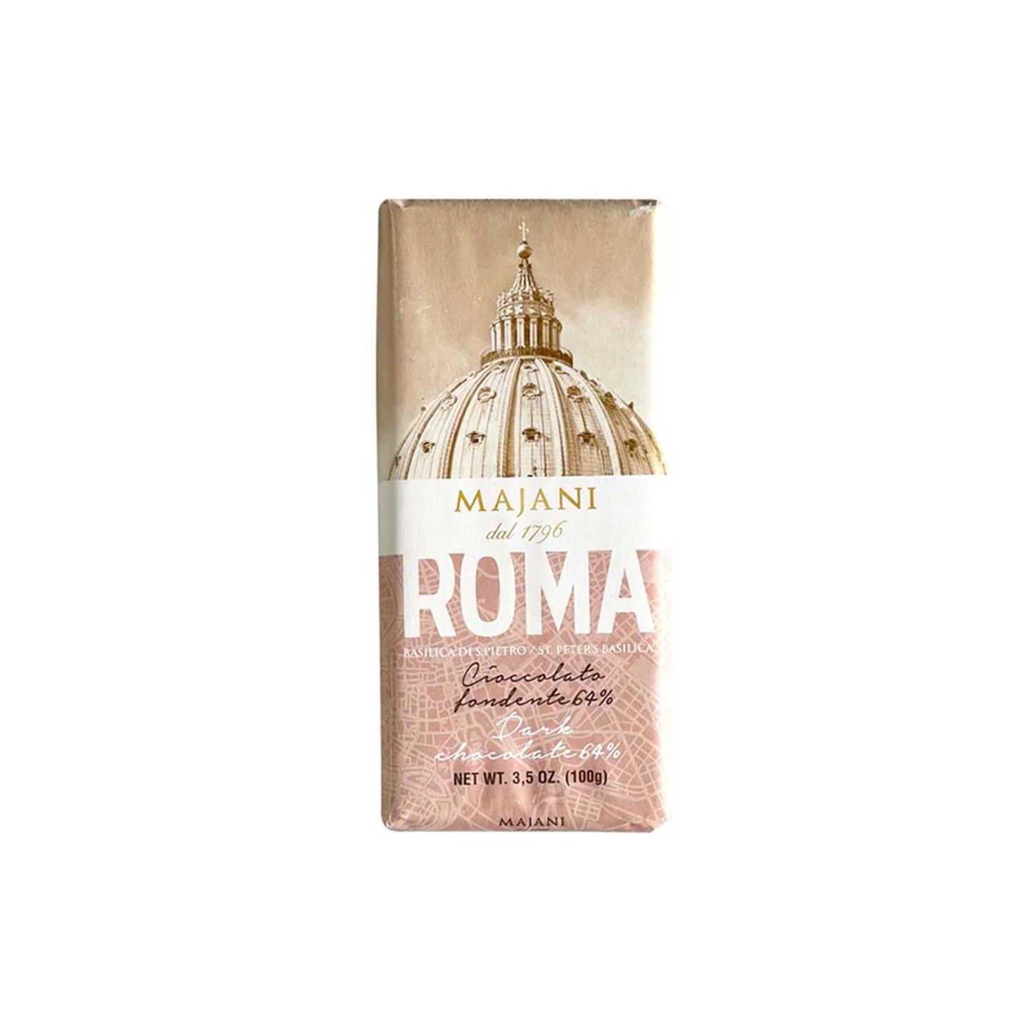 MAJANI ROMA 64% DARK CHOCOLATE BAR 100g