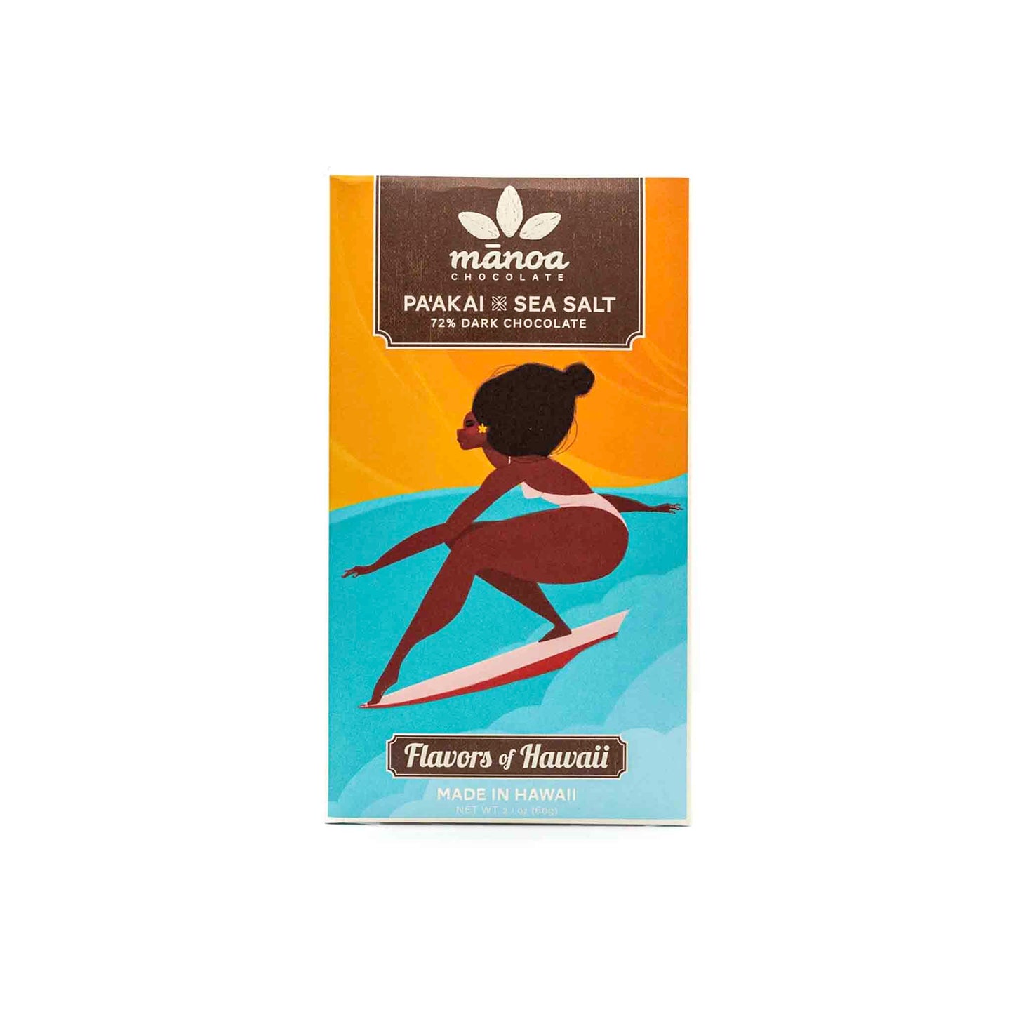 MANOA HAWAIIAN SEA SALT 72% CHOCOLATE 50g