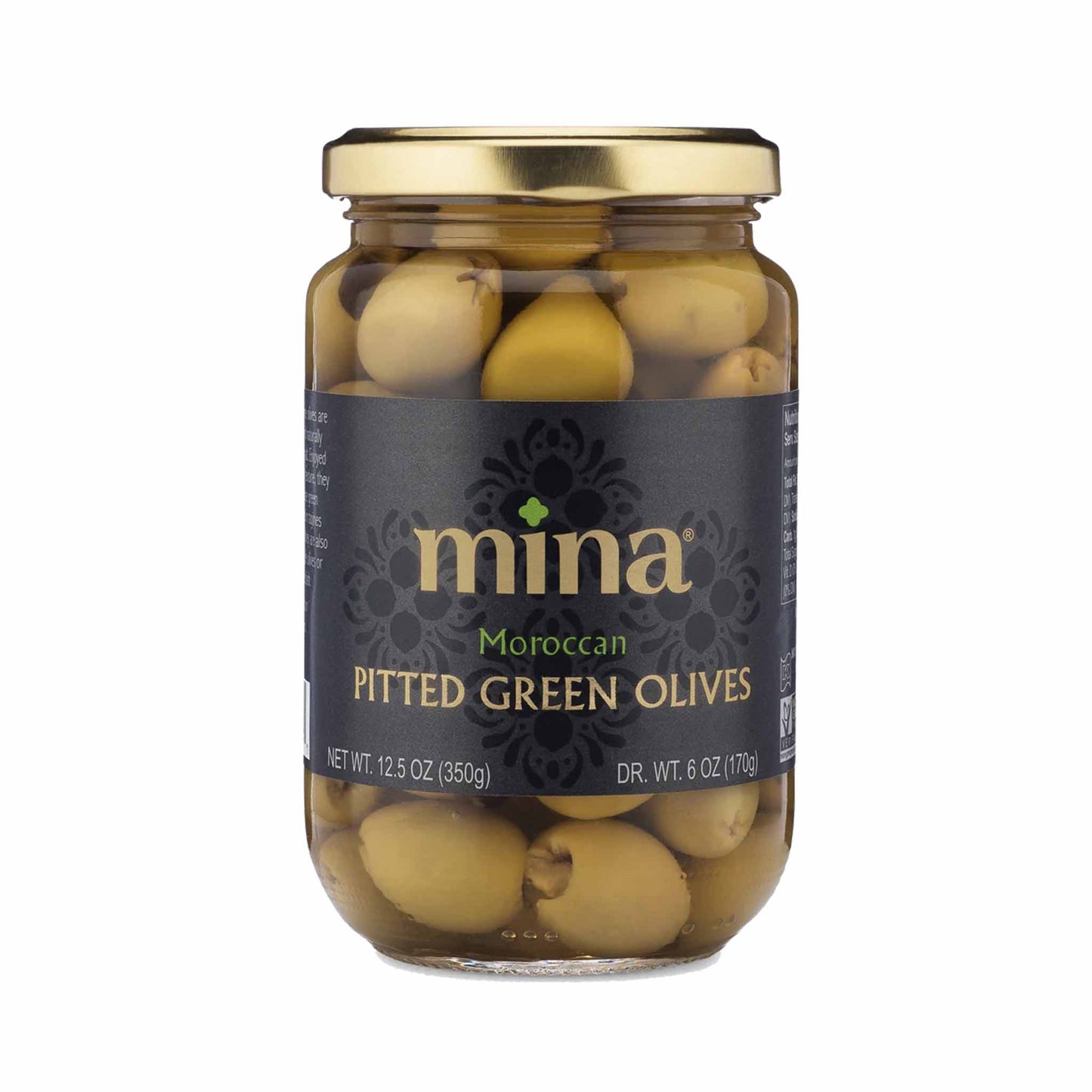 MINA GREEN PITTED OLIVES 12.5oz