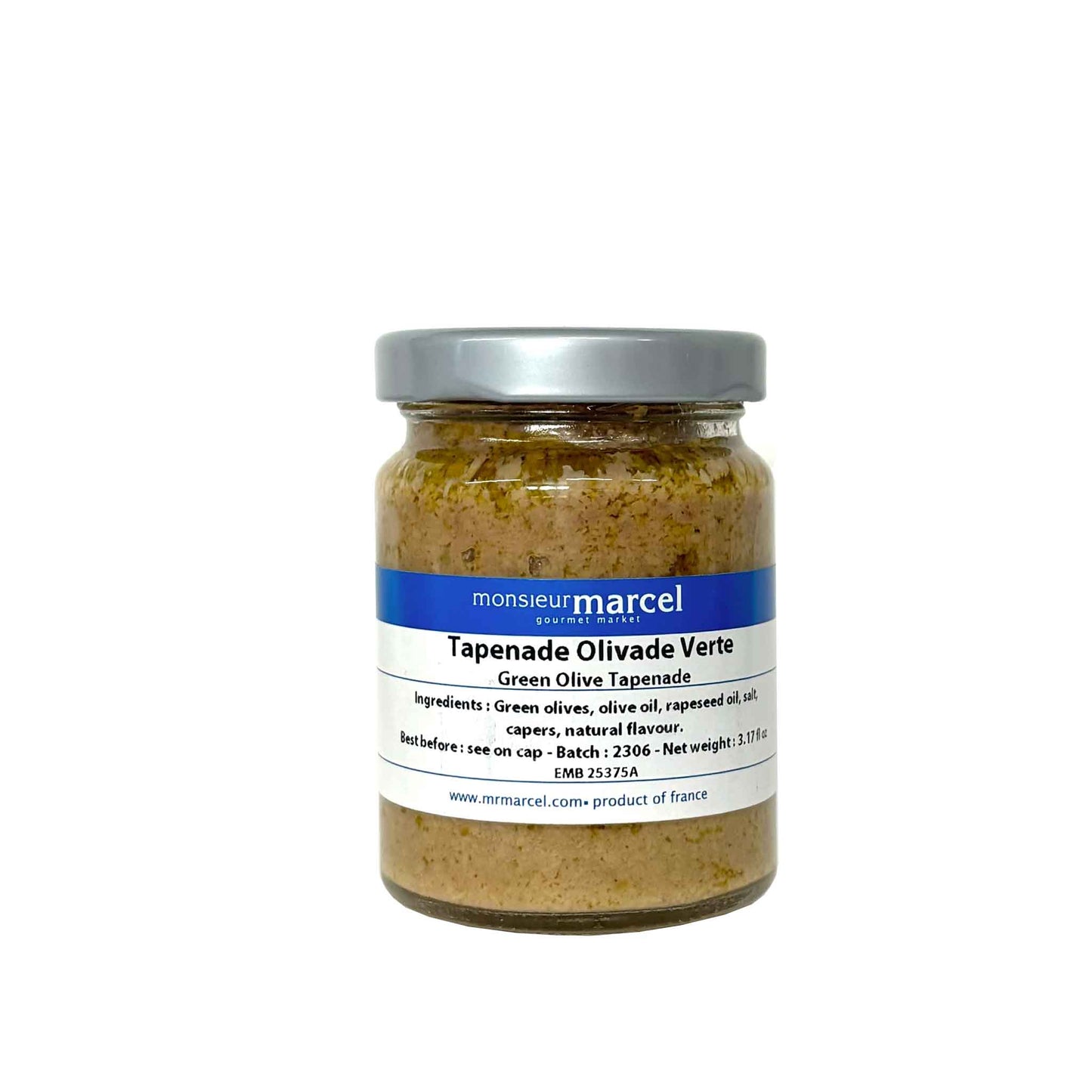 MONSIEUR MARCEL GREEN OLIVE TAPENADE 3.17oz