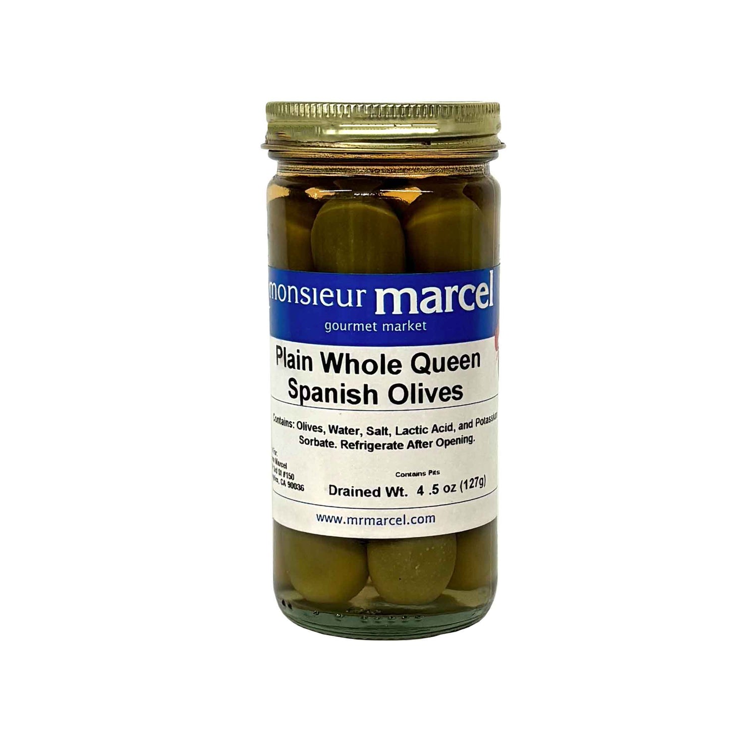 MONSIEUR MARCEL PLAIN WHOLE QUEEN SPANISH OLIVES 4.5oz