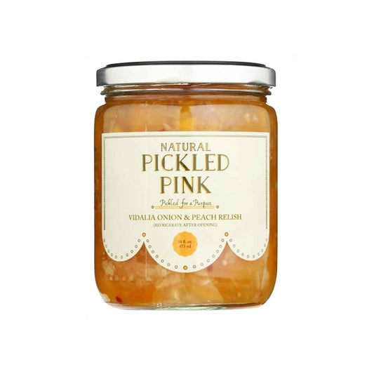 NATURAL PICKLED PINK VIDALIA ONION & PEACH RELISH 16oz