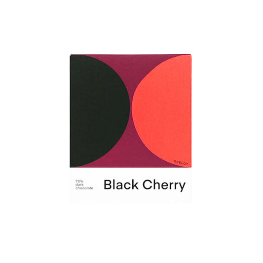 OCELOT BLACK CHERRY 70% DARK CHOCOLATE 70g