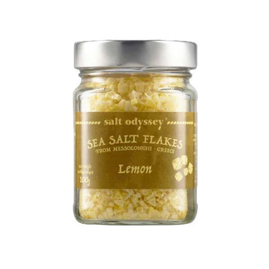 ODYSSEY SEA SALT FLAKES LEMON 100g