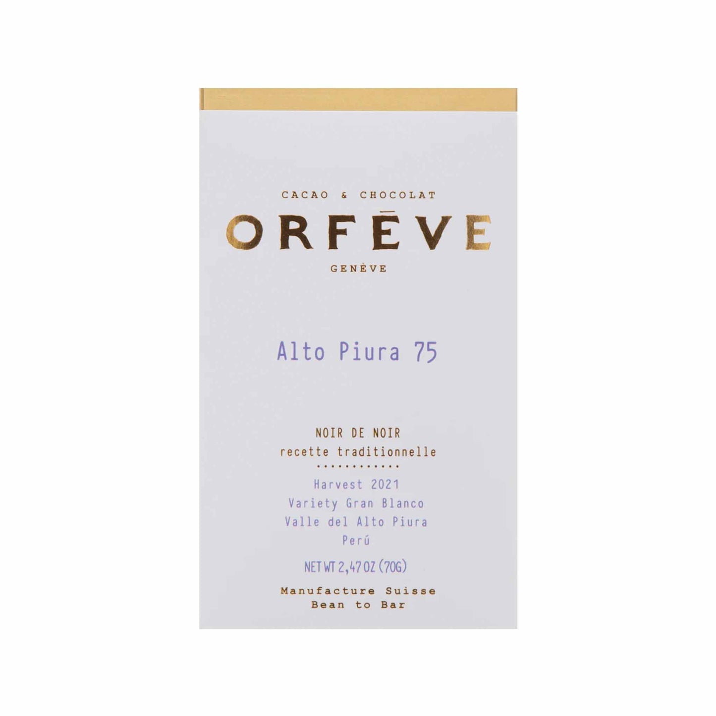 ORFEVE ALTO PIURA 75 CHOCOLATE 70g