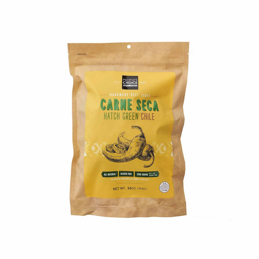 PEOPLES CARNE SECA HATCH GREEN CHILI BEEF JERKY 71g