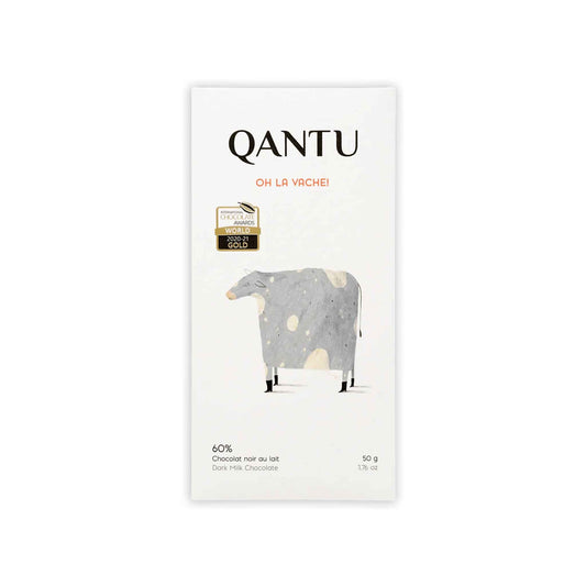 QANTU OH LA VACHE 60% DARK MILK CHOCOLATE 50g