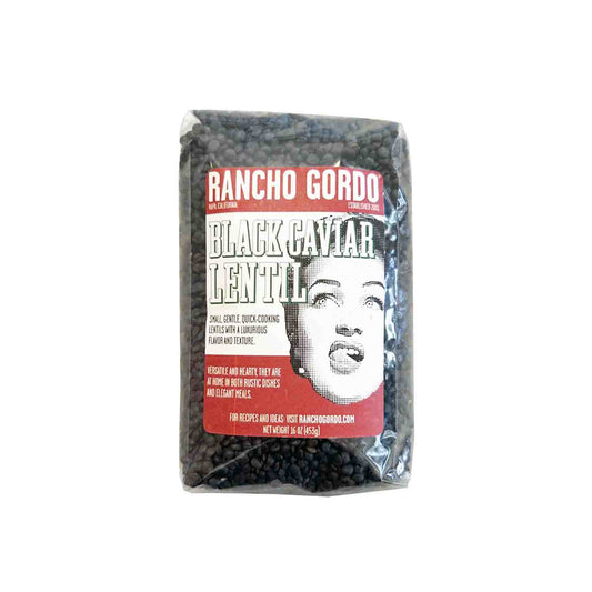 RANCHO GORDO BLACK CAVIAR LENTILS 16oz