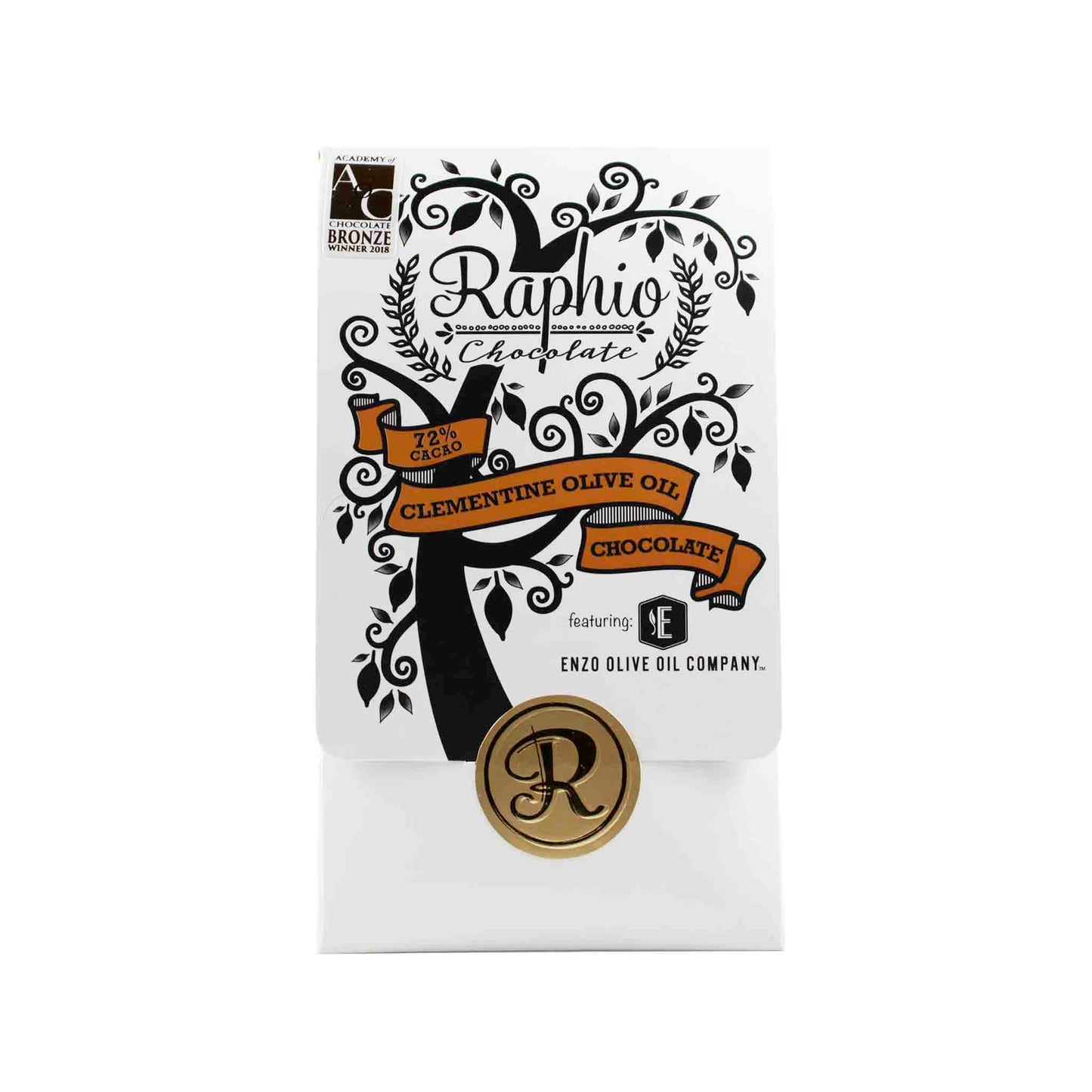 RAPHIO CHOCOLATE 72% CLEMENTINE 2.2oz