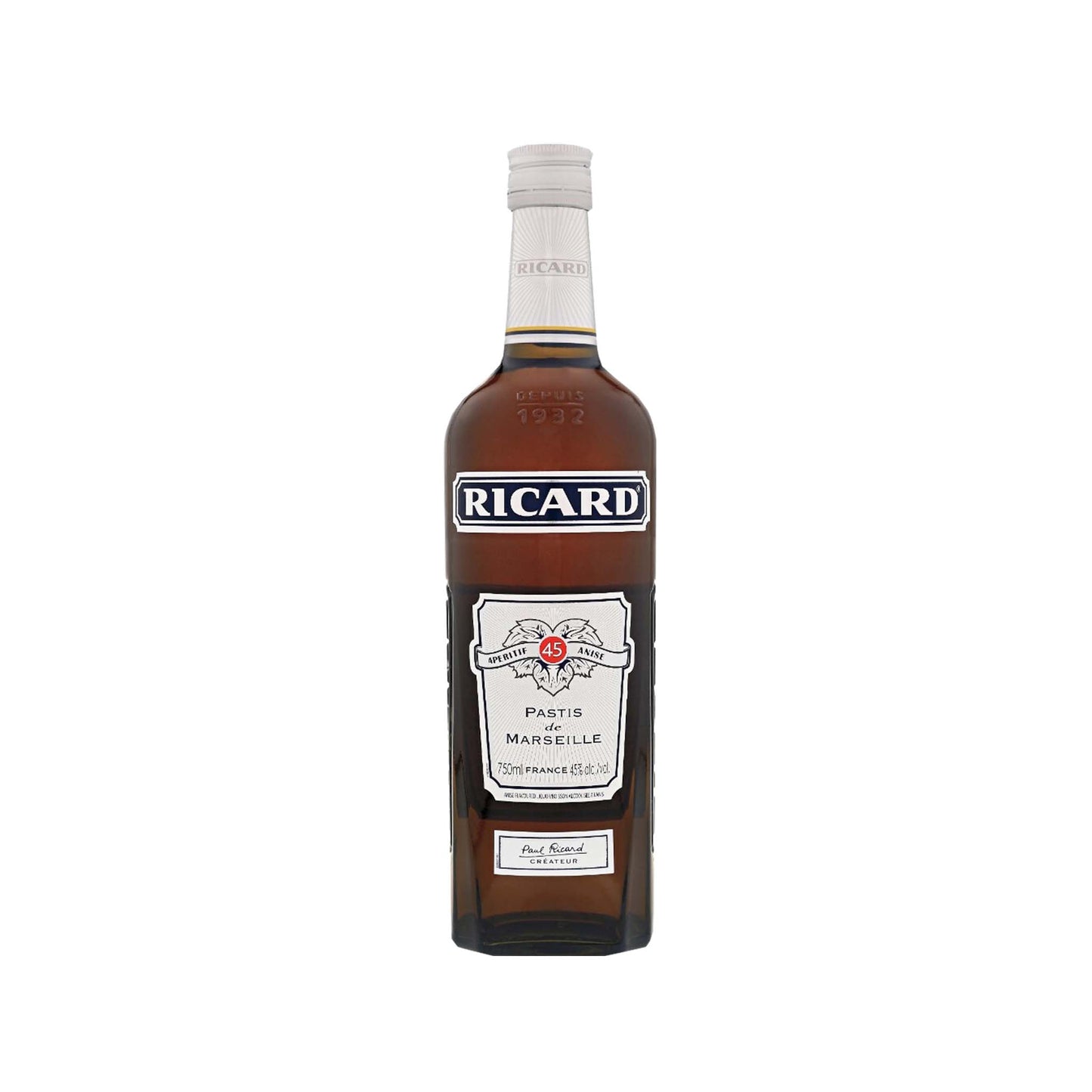 RICARD APERITIF ANISE PASTIS DE MARSEILLE 750ml