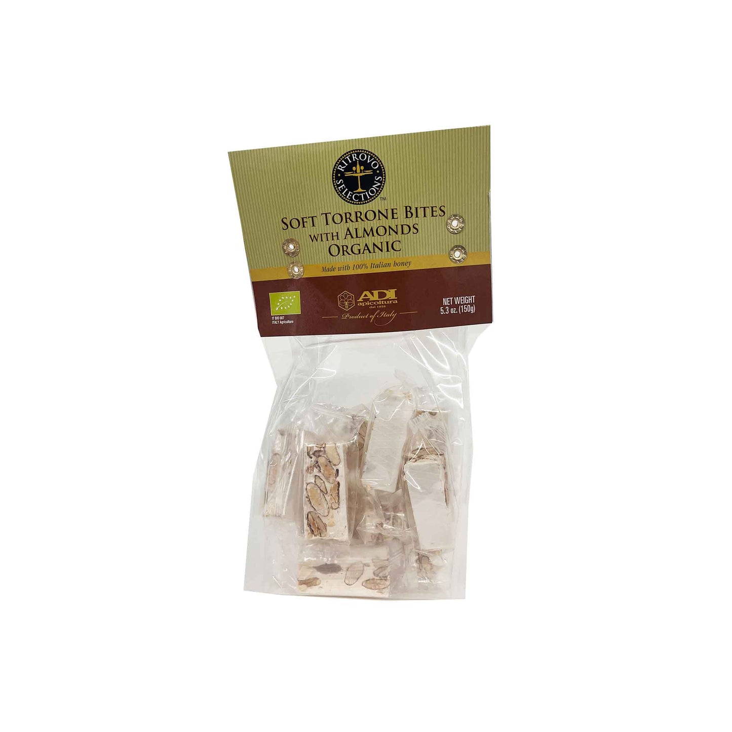 RITROVO SOFT TORRONE BITES WITH ALMONDS ORGANIC 5.3oz