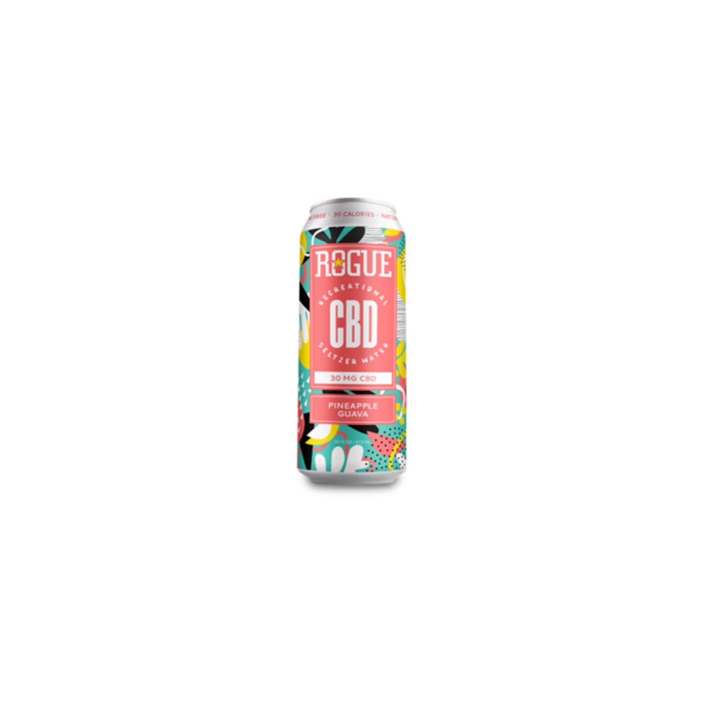 ROGUE PINEAPPLE GUAVA CBD RECREATIONAL SELTZER WATER 16oz