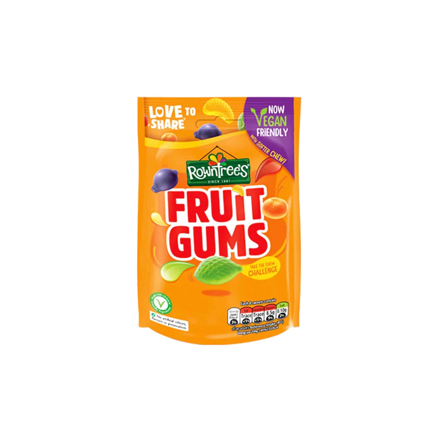 ROWNTREES FRUIT GUMS BAG 150g