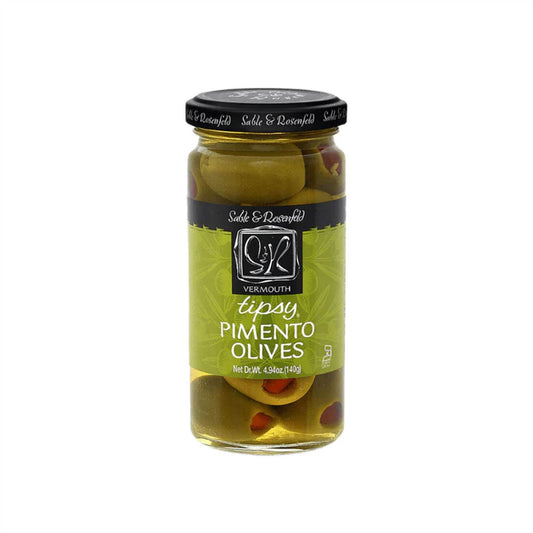 SABLE & ROSENFELD TIPSY PIMENTO STUFFED OLIVES 140g