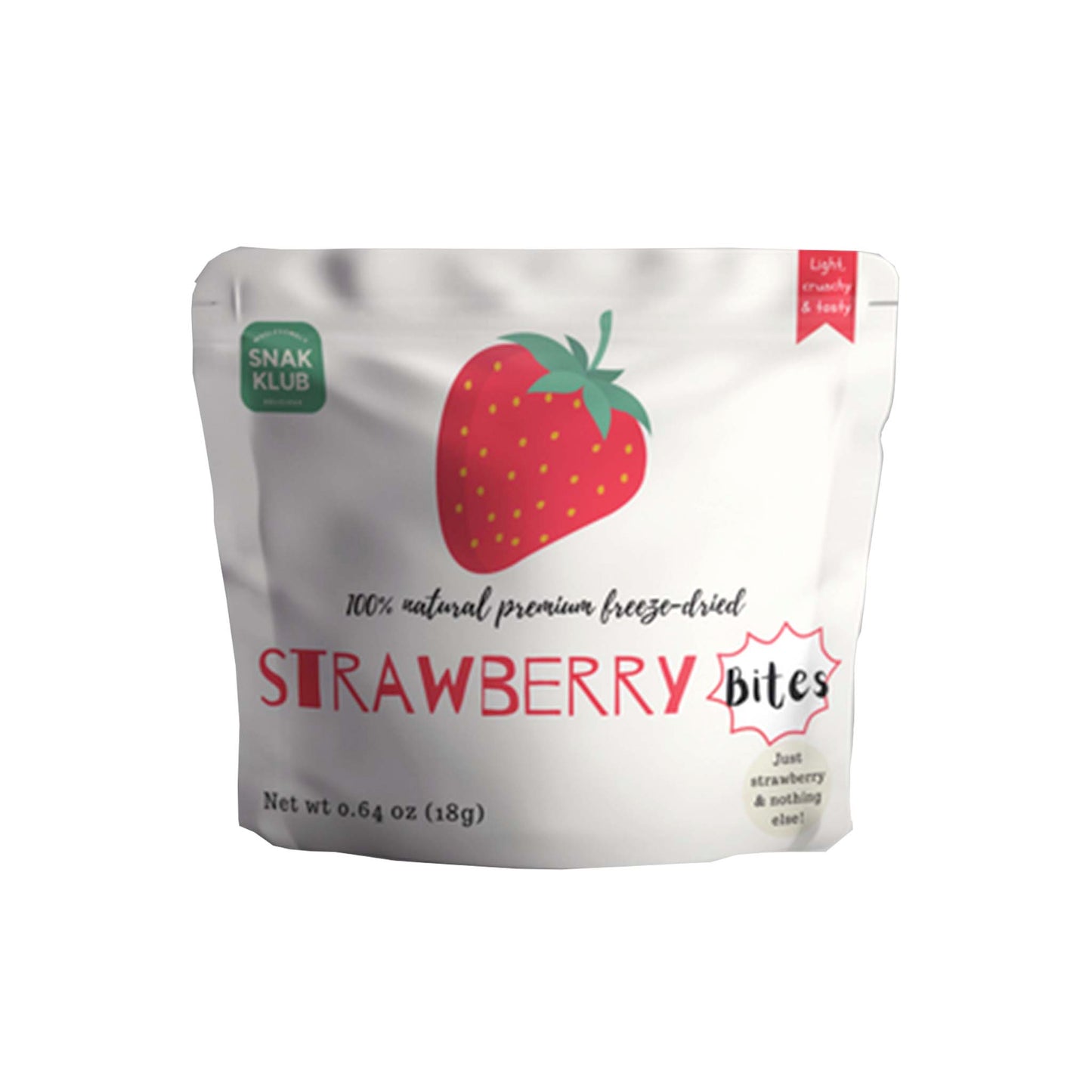 SNAK KLUB STRAWBERRY BITES 18G