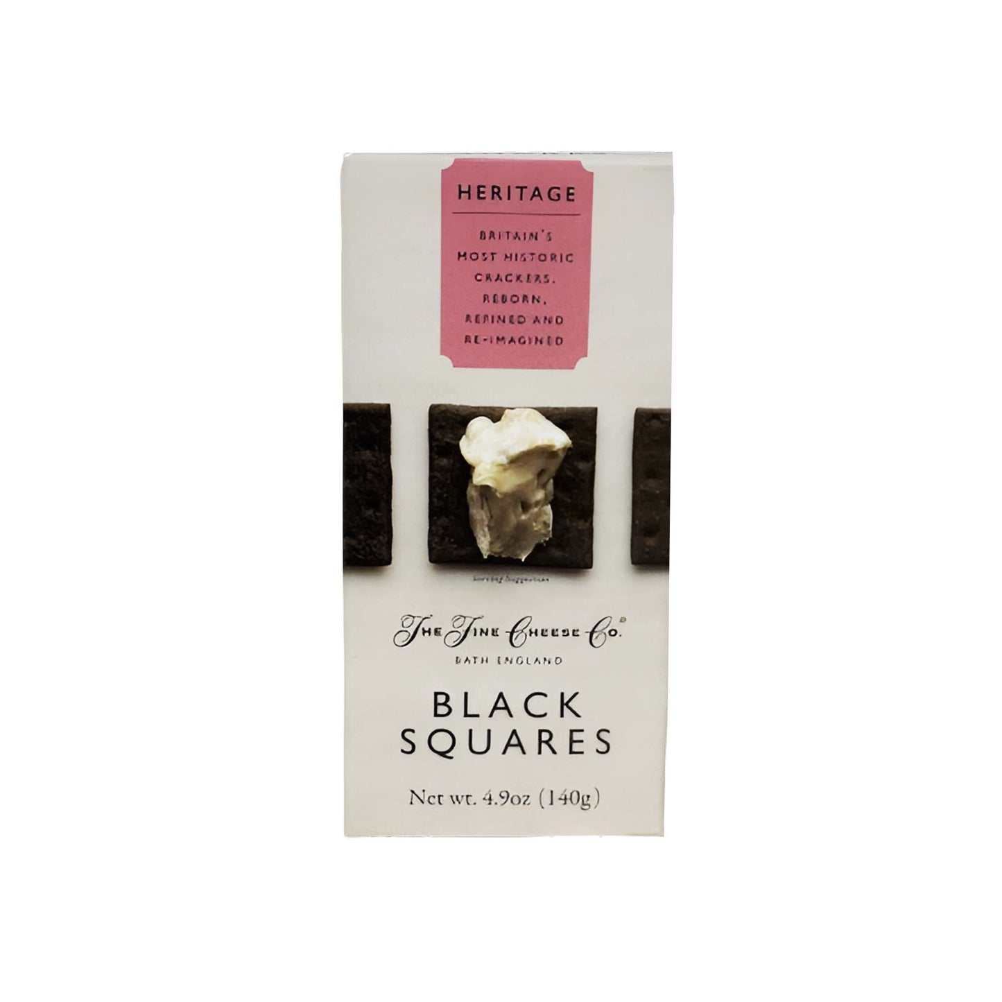 THE FINE CHEESE COMPANY BLACK SQUARE CRACKERS 125g