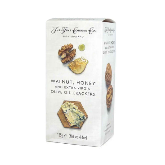 THE FINE CHEESE COMPANY WALNUT, HONEY & EXTRA VIRGIN OLIVE OIL CRACKERS 125g